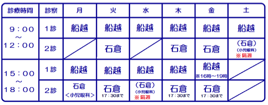 診療時間案内（2016.5～）改